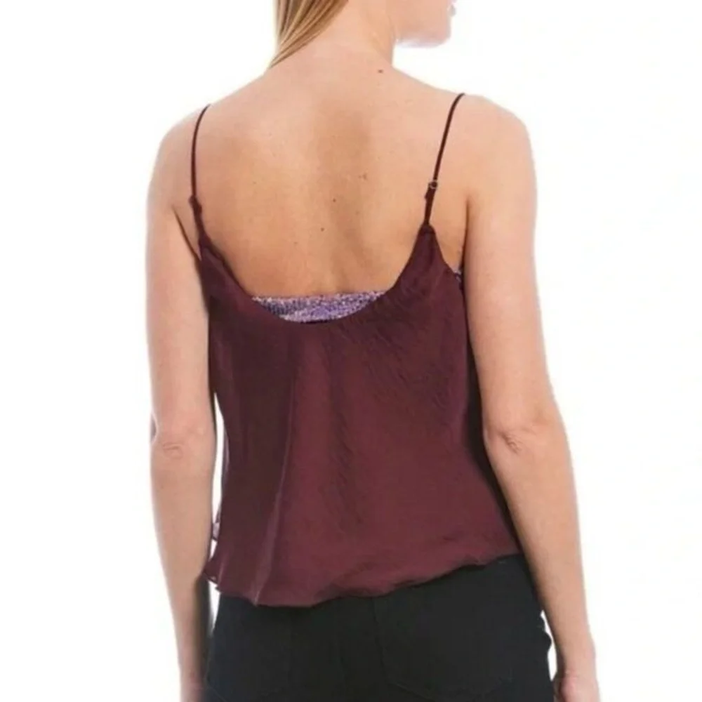 NWT - Free People Intimately Turn It On Sequin Camisole Vetiver Bloom - Size S